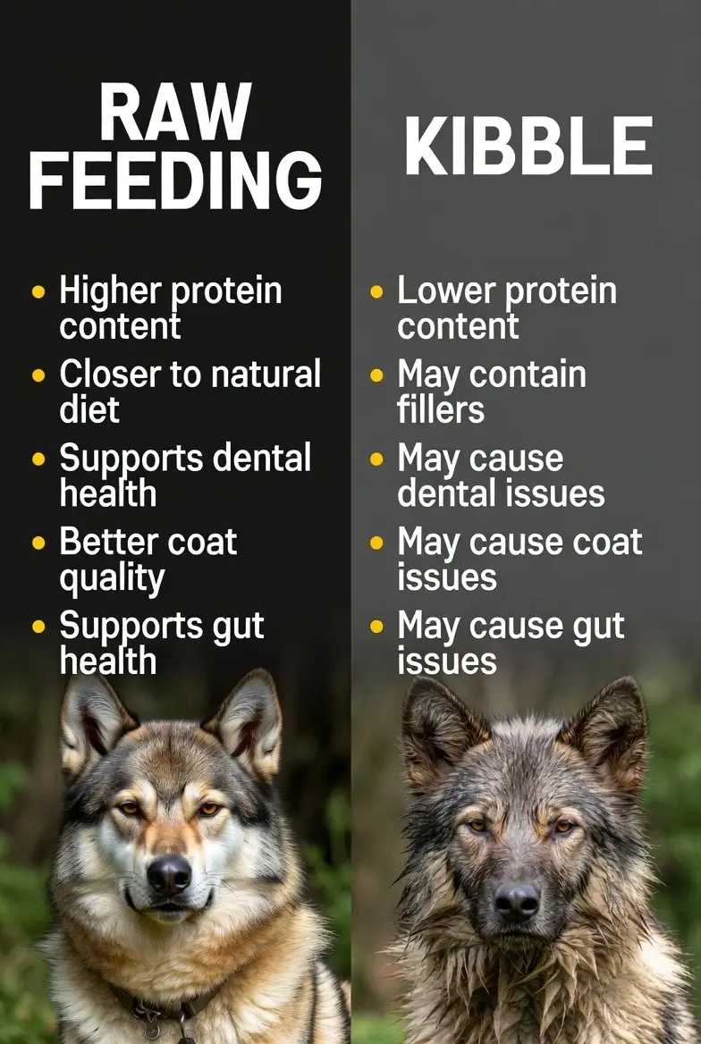 Wolfdog Nutrition and Diet Guide: Raw vs Kibble - Feeding, Protein and Supplements - PetAnla